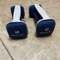 Set of Two Reebok 5lb Handgrip Dumbbell