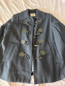 Wool Levi’s Toggle Button Peacoat Navy Blue Jacket Sz L