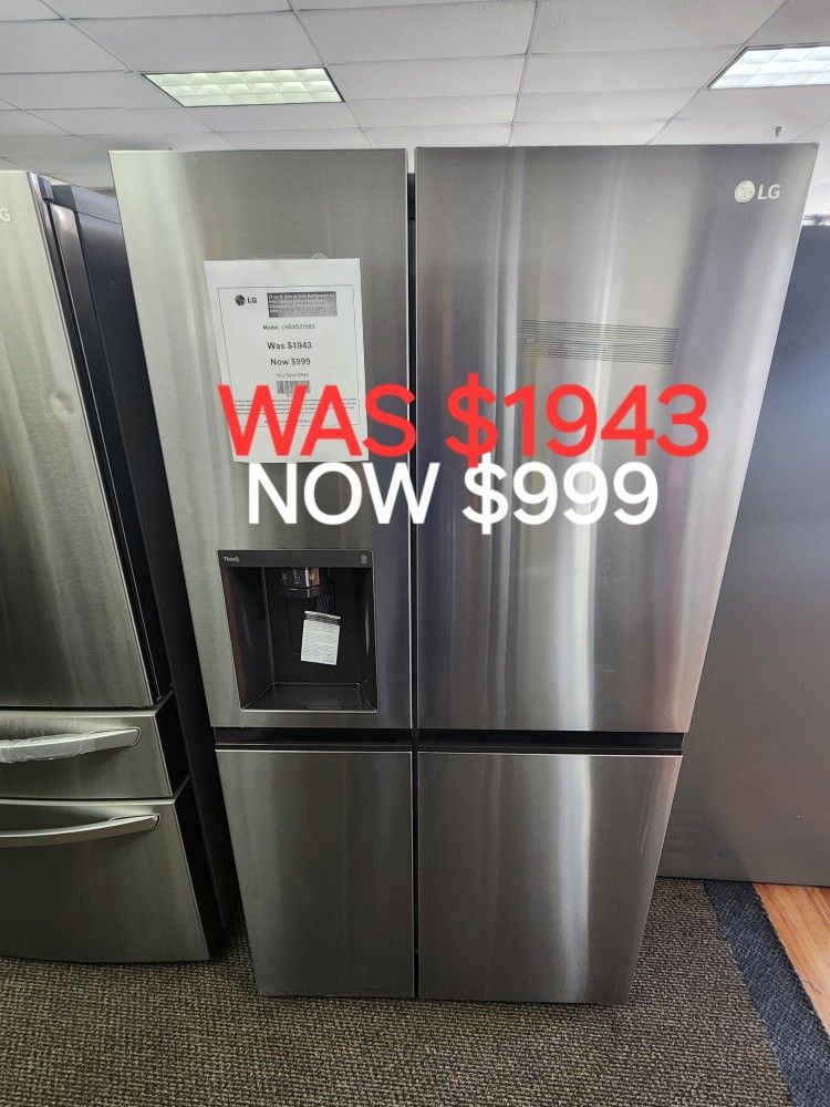 27 Cu. Ft. Side By Side Refrigerator W/Door Cooling And ICE Maker 