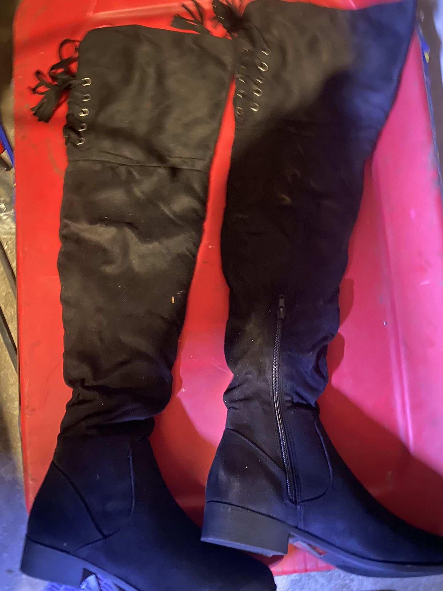 Brand New Black Thigh High Boots