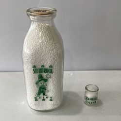 Shamrock Dairy Milk Bottle & Creamer