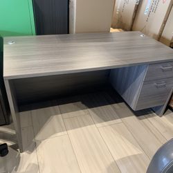Desk 30”x60” With Drawers Gray 