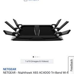 NETGEAR - Nighthawk X6S AC4000 Tri-Band Wi-Fi 5 Router