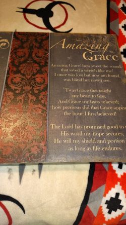 Amazing Grace Decorative Wood Wall Plaque