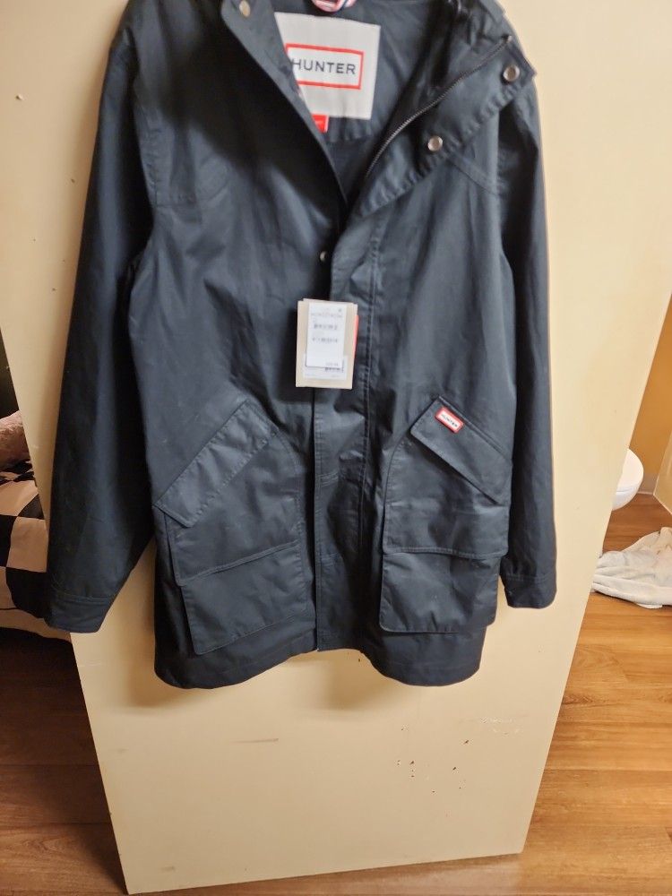New Hunter All Weather Coat L/g Water Proof Impermeable 