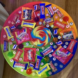 Handmade “Candy” Resin Side Table – 18” Round