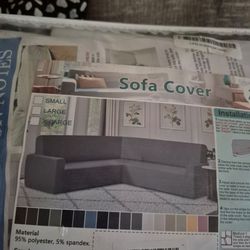 Velvet Stretch couch covers color gray for Sectional Sofa