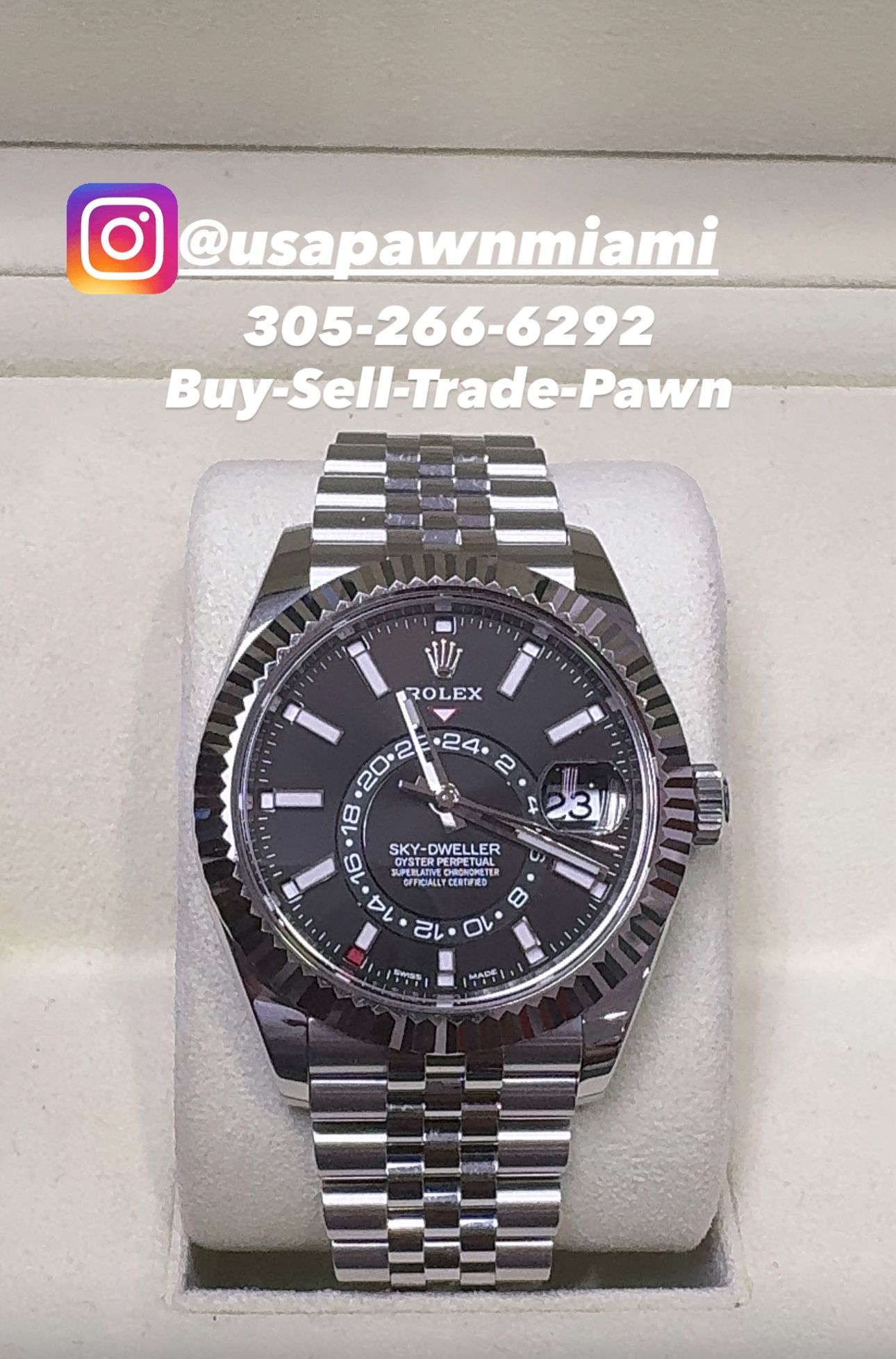 Rolex Skydweller Jubilee Black Dial (Watch Only)