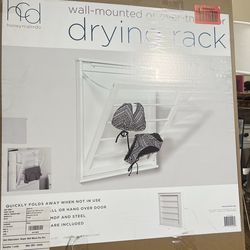 Honey-Can-Do Folding MDF Drying Rack Over Door Or Wall Mounted, White