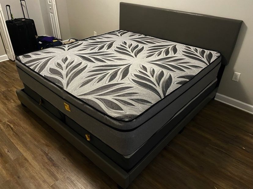 QUEEN BED FRAME, MATTRESS, BOX SPRING $365