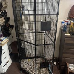 Large Bird Cage, Extra Perches And Bird Backpack