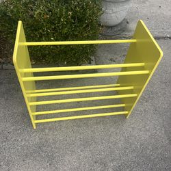 Kids bin organizer rack