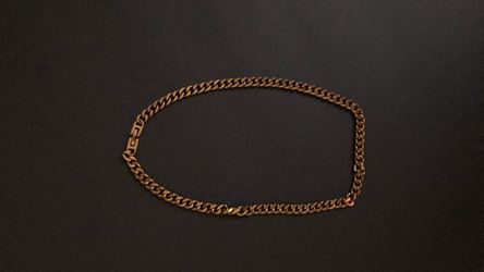 PVD Coated 18k Gold Cuban Link Necklace