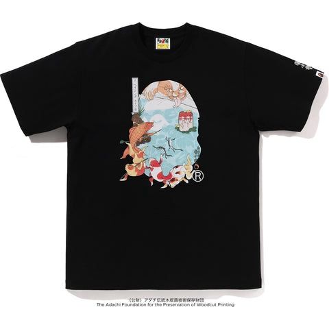 Size 2XL BAPE × UKIYO-E Tee A Bathing Ape T Shirt Black "Hyakumonogatari (One Hundred Tales) -Goldfish-"