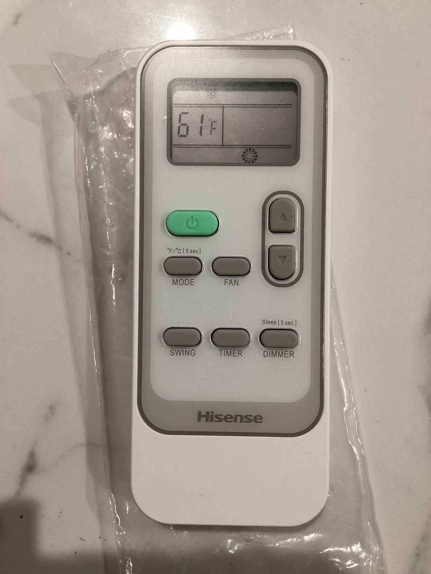 Genuine Hisense DG11J1-99 Portable AC Unit Remote Control for AP10CR1W