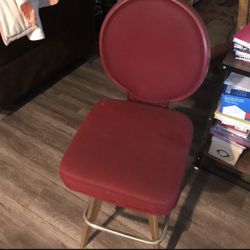 Vintage Red Stool Chair