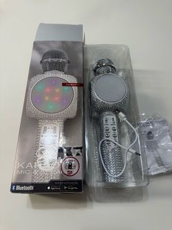 Blinged out karaoke mic and speaker