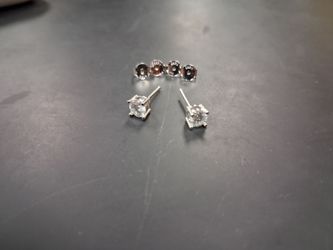 Moissanite earrings 0.5 ct