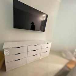 White 9 Drawer Dresser 