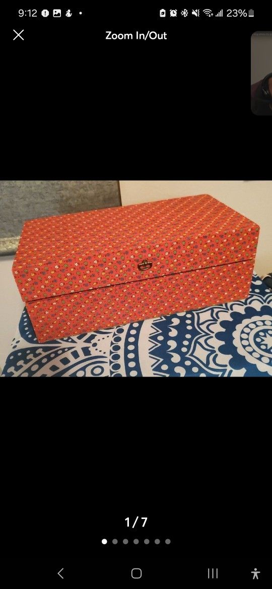 Vintage recipe box handmade Robert Carri