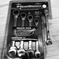 Gearwrench 5pc Sae Ratcheting Combination Wrench Set