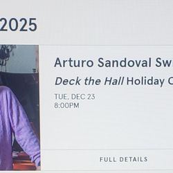 Arturo Sandoval Concert Tonight! 