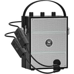 50W Voice Amplifier with 2 Mics,Microphone with Speaker

Portable Sound System with Microphone,Bluetooth Speaker Megaphone for Teachers, Classroom, Ou