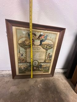 Veteran’s Certificate of Service, Chromolithograph (1883)