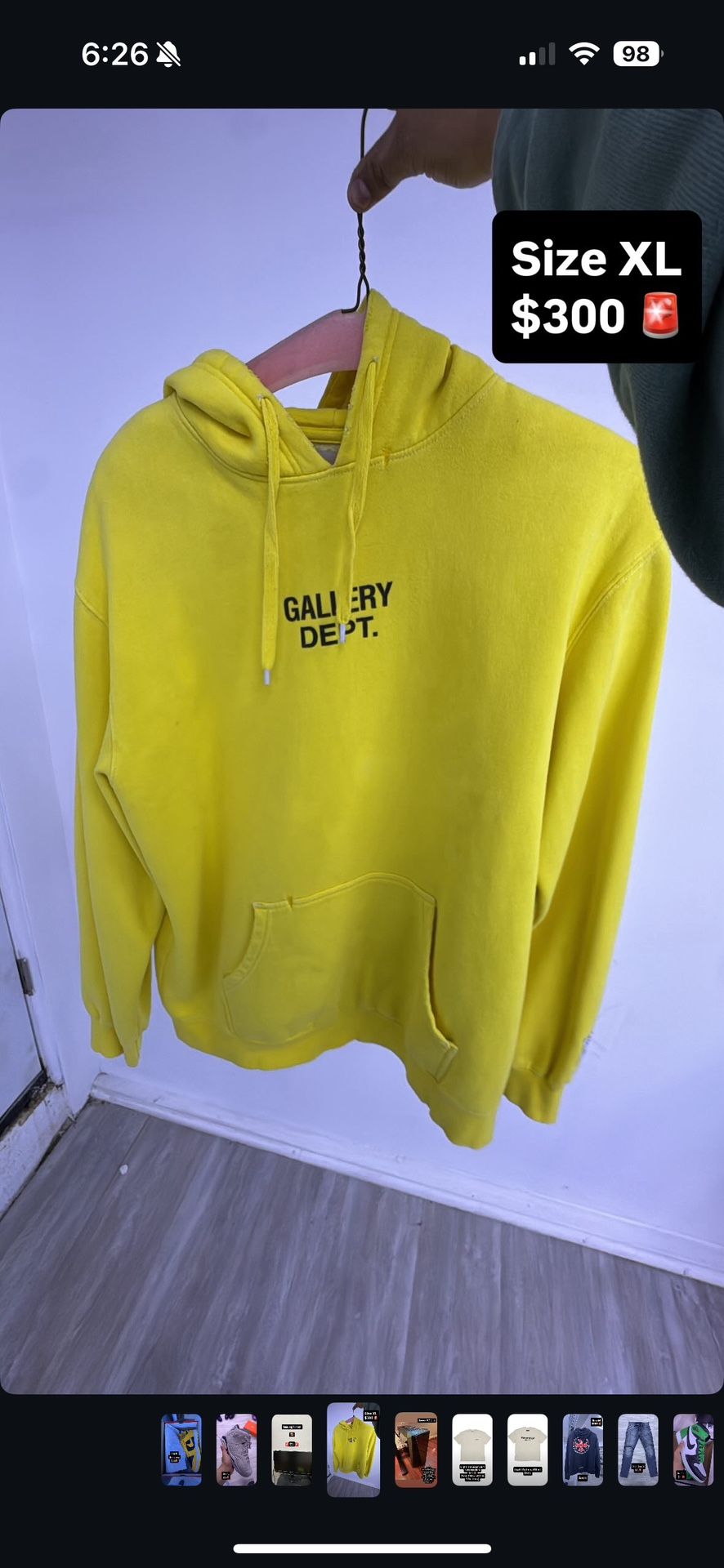 Gallery Dept Hoodie Size XL
