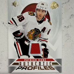 Upper Deck 2020-21 SP Hockey Patrick Kane Blackhawks Mem AP-16 game used patch