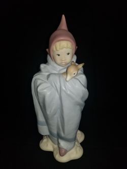 Lladro Golden Memories Elf With Fawn Collectible Figurine