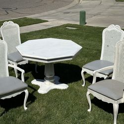 Shabby Chic Table And Four Chairs Read Description