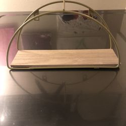 Small Metal And Wood Shelf/ Read Description For Dimensions 