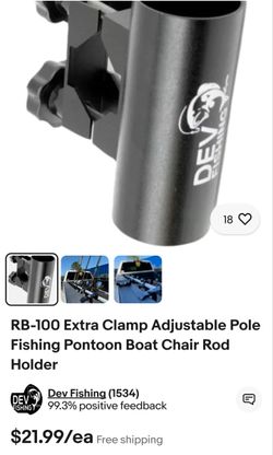 Fishing pole clamp adjustable