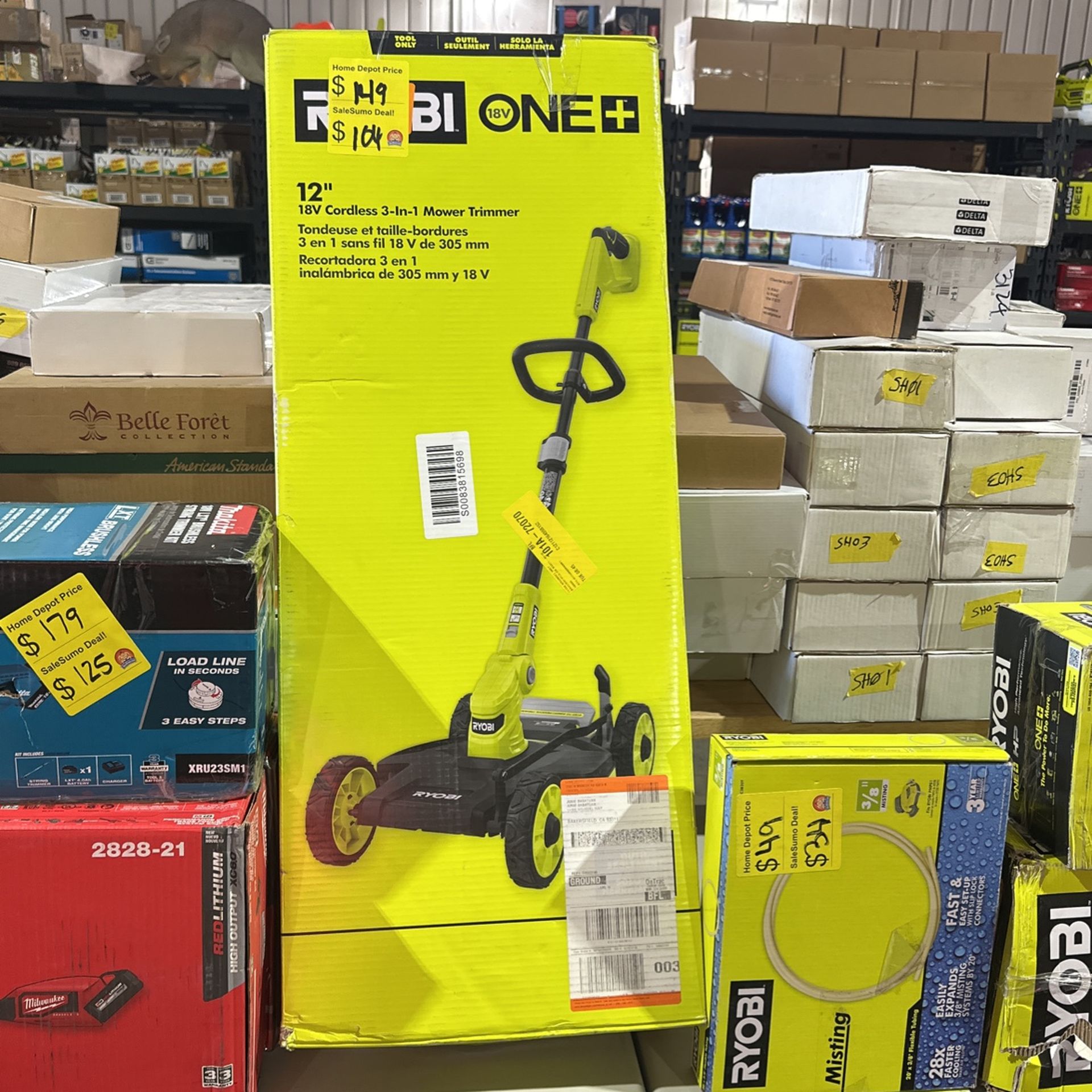 Ryobi 12 Inch, 18 V Cordless, In Mower Trimmer