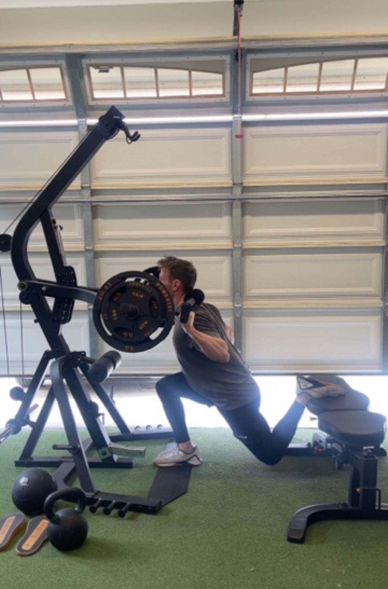 Powertec Levergym + Bench + Preacher Curl + Weights