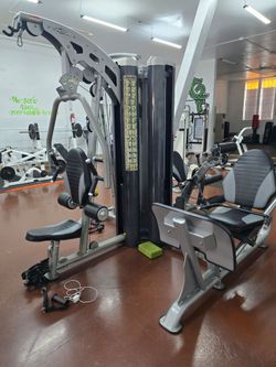 Tuffstuff multi station 4 stack with leg curl/leg extension/leg press/chest press/adjustable cable
