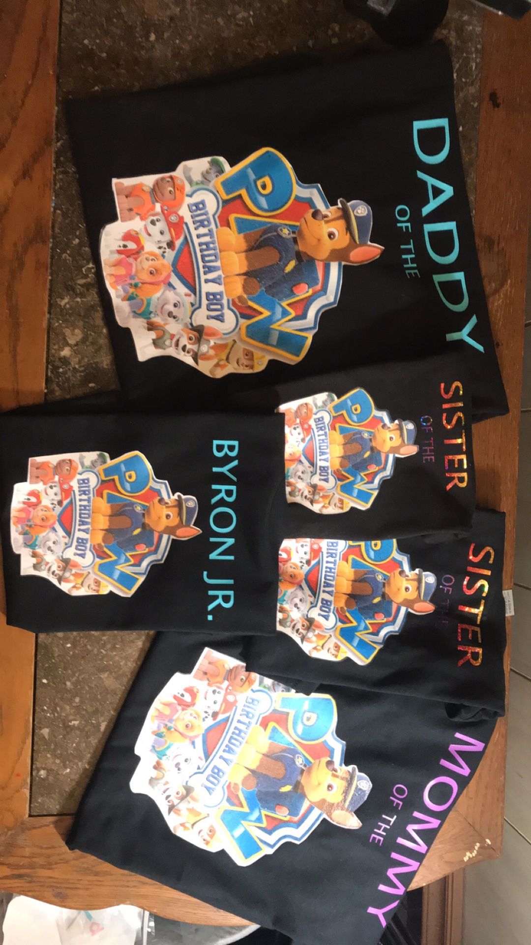 Custom birthday shirts!