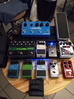 Guitar Effect Pedal Lot!!! Delay, Reverb, Chorus, Modulation, Phaser, Pitch, Footswitch, Pedalboard, Noise Suppressors!
