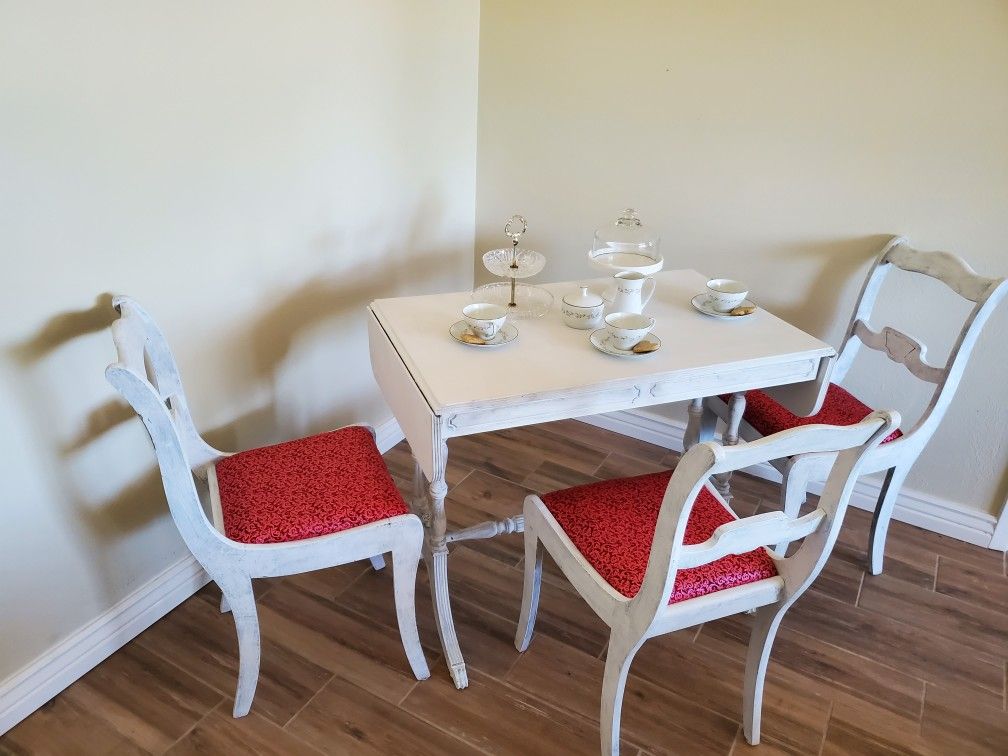 Vintage table with chairs.