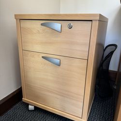 Two Drawer Wooden File Cabinet 