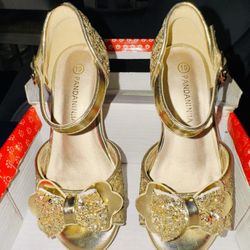 Gold Sparkly Shoes For Girls