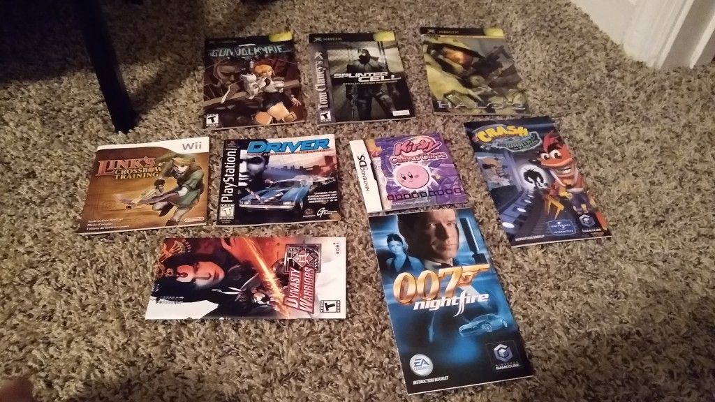 Various Video Game Manuals