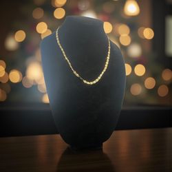 14k GOLD 12.20g DIAMOND CUT GUCCI LINK CHAIN