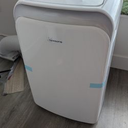 Seasons Portable 13500btus Air Conditioner with Heater, White; Cool Rooms Measuring 550 to 700 sq.ft; Bucket-less Evaporation System