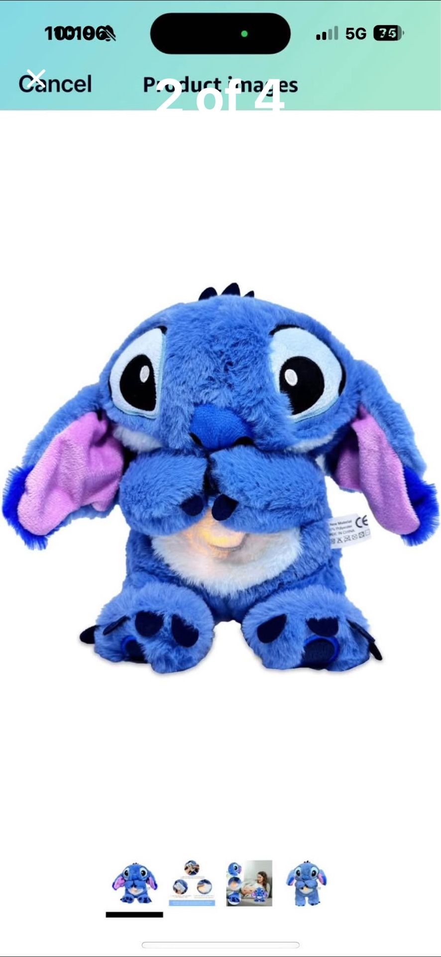 New Light Up Breathing Stitch Have In Blue And Pink