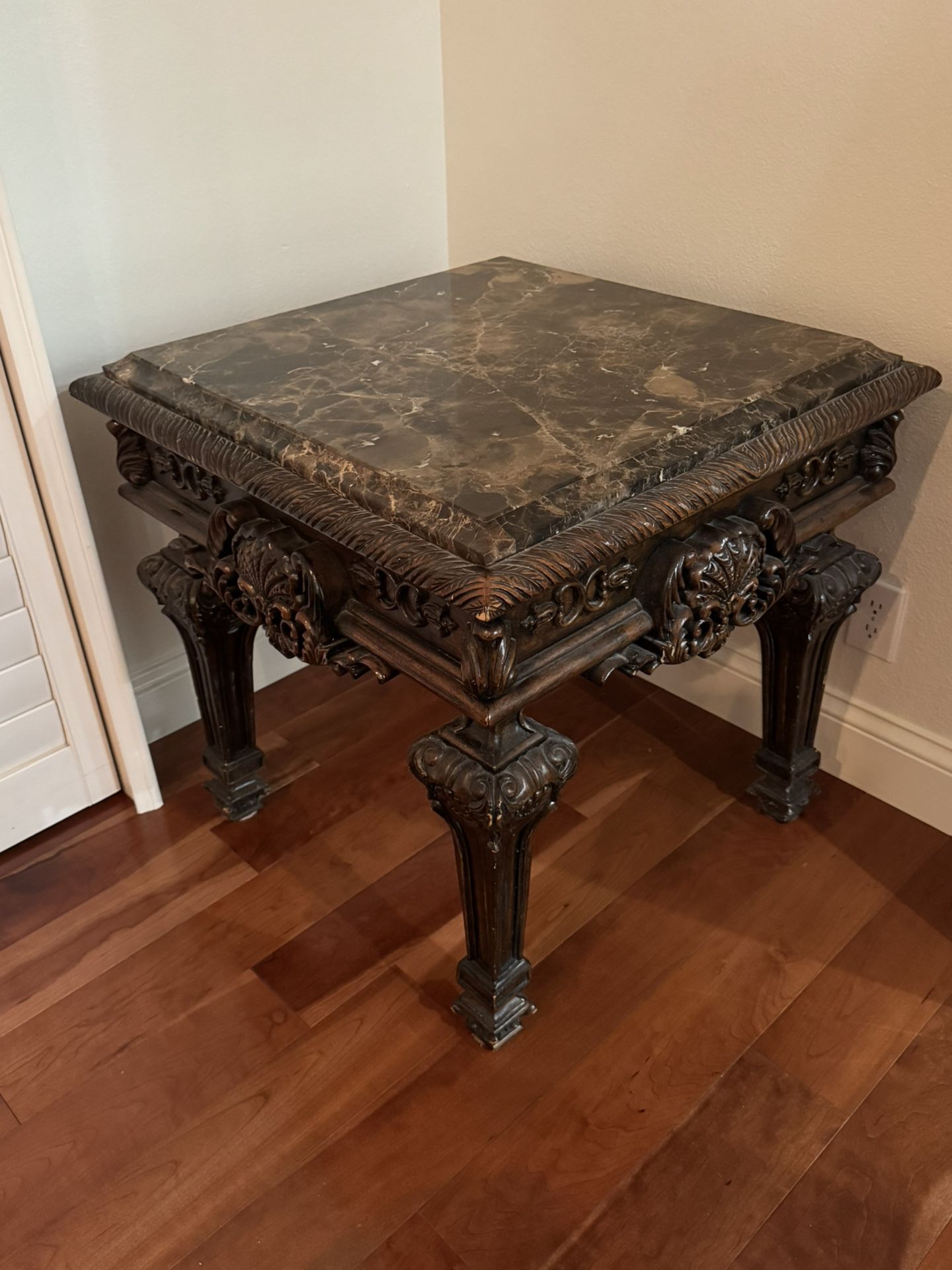Faux Marble End Table
