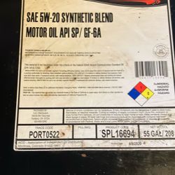 55 Gallon Of 5-20wt Synthetic Blend Motor Oil