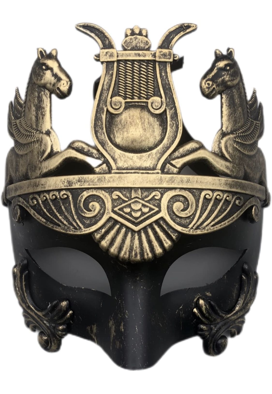 Masquerade Costume Face Mask for Men: Halloween Mardi Gras Ball Venetian Adult Party Purge Cosplay - Greek Roman Gladiator