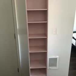 Pink Skinny Bookshelf